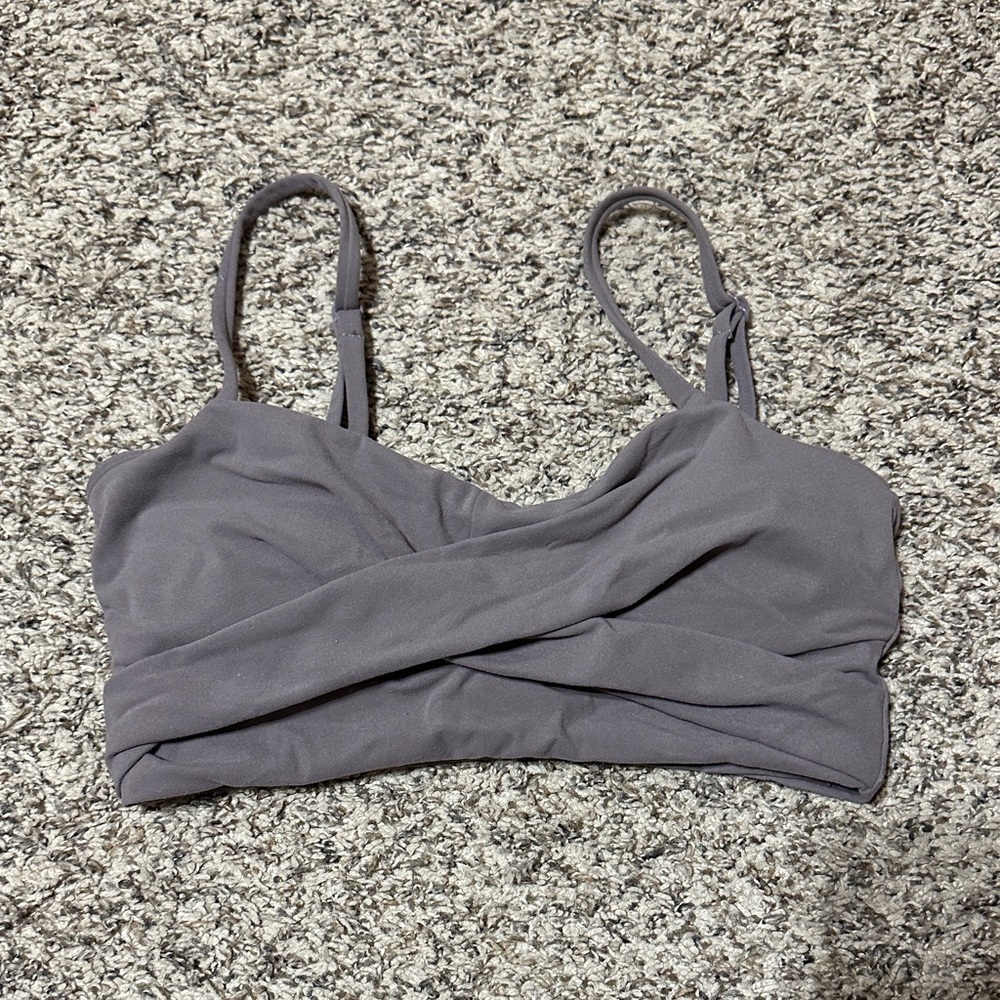 BuffBunny ivy wrap sports bra- mocha berry